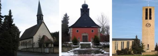 Grossansicht in neuem Fenster: Die drei Bubenreuther Kirchen