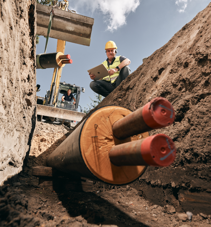 Ein Wärmenetz entsteht.