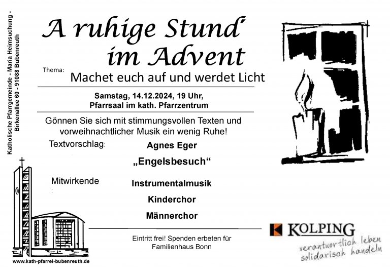 A' ruhige Stunde im Advent 2024