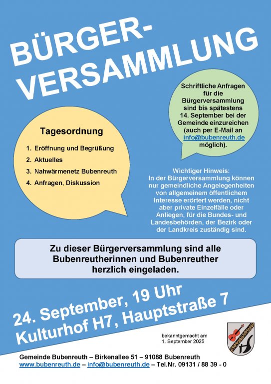 Bürgerversammlung 2025