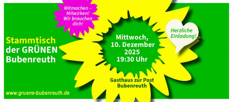 Stammtisch der GRÜNEN Bubenreuth Stammtisch der GRÜNEN Bubenreuth
