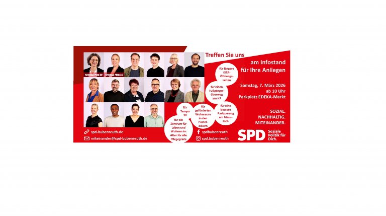 SPD Infostand am EDEKA Parkplatz