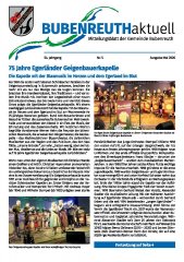 BUBENREUTH aktuell Mai 2026 Titel
