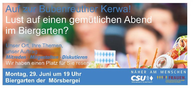 CSUStammtisch auf der Bubenreuther Kerwa