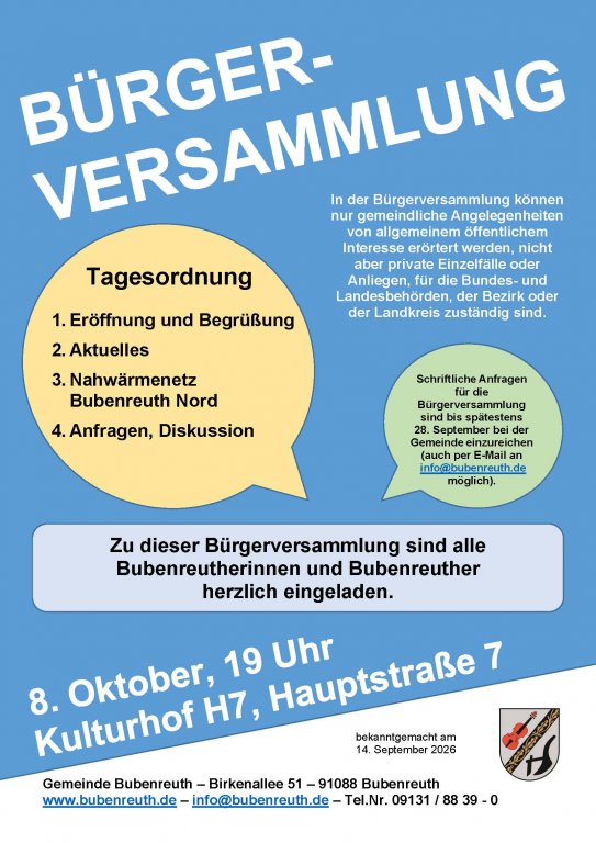 Bürgerversammlung 2026 Bürgerversammlung 2026